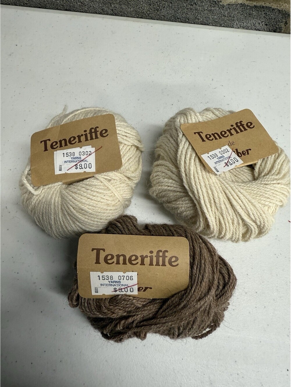 Teneriffe Alpaca/Wool Yarn Shade 8003 & 8007 - 3 Skein Lot